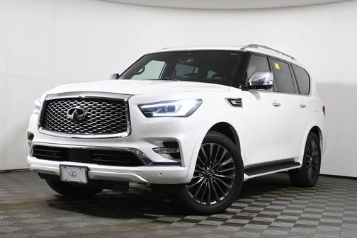 Moonstone White 2023 INFINITI QX80 SENSORY AWD