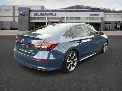 Blue 2025 Honda Civic Hybrid Sport