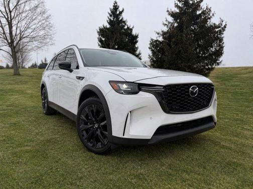 Rhodium White Premium 2025 Mazda CX-90 PHEV Premium Sport