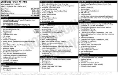 Volcanic Red Tintcoat 2023 GMC Terrain AT4