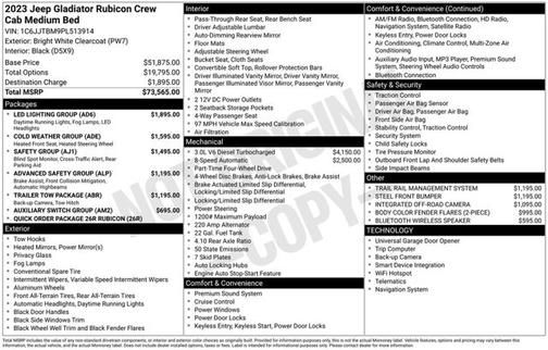 2023 Jeep Gladiator RUBICON