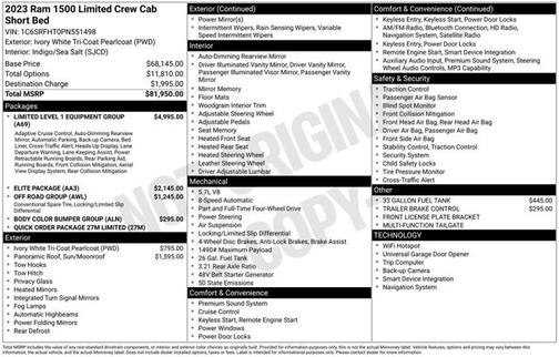 2023 RAM 1500 LIMITED
