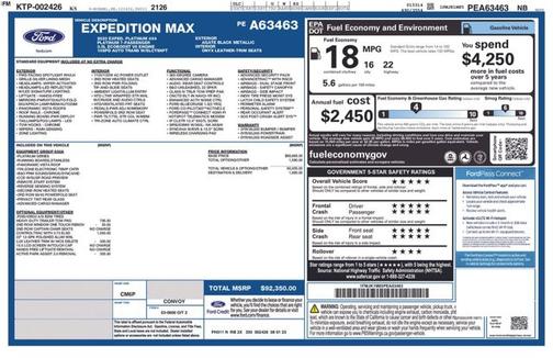 AGATE BLACK METALLIC 2023 Ford Expedition PLATINUM