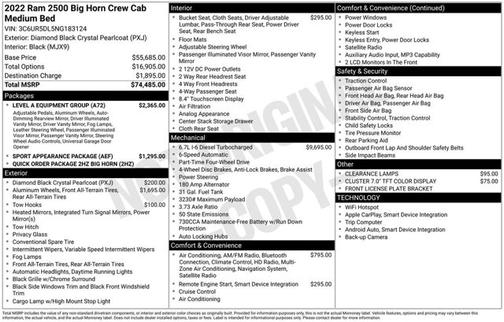 2022 RAM 2500 BIG HORN