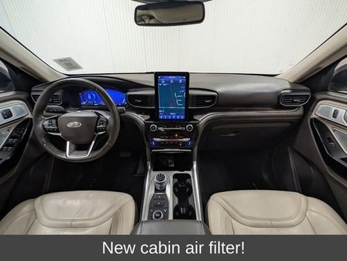 STAR WHITE MET TRI-COAT 2022 Ford Explorer PLATINUM