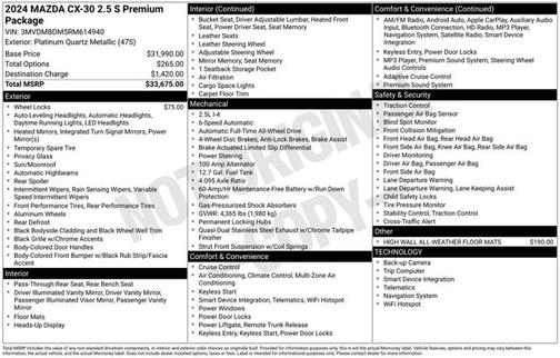 2024 Mazda CX-30 PREMIUM