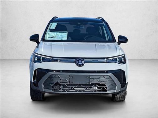 Pure White w/Deep Black Roof 2025 Volkswagen Taos 1.5T SE Black