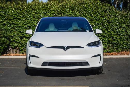 Pearl White Multi-Coat 2023 Tesla Model X Plaid Tri Motor All-Wheel Drive