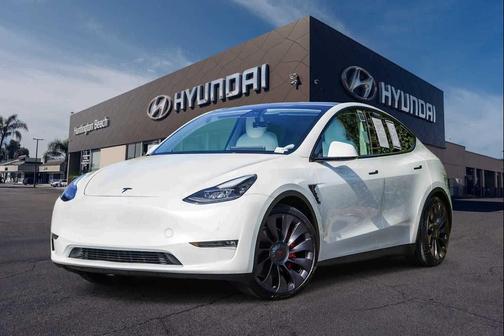 Pearl White Multi-Coat 2021 Tesla Model Y Performance Dual Motor All-Wheel Drive