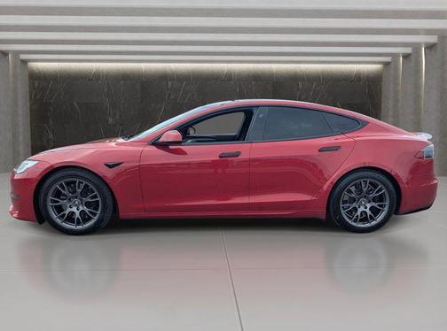 Red Multi-Coat 2021 Tesla Model S Plaid