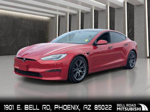 Red Multi-Coat 2021 Tesla Model S Plaid