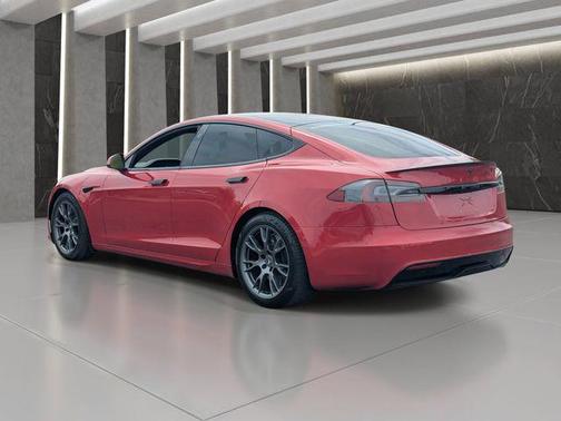 Red Multi-Coat 2021 Tesla Model S Plaid