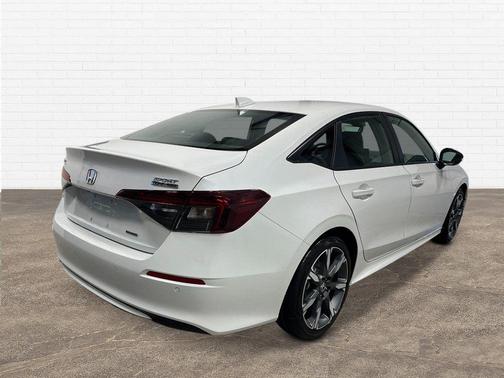 Platinum White Pearl 2026 Honda Civic Hybrid Sport Touring