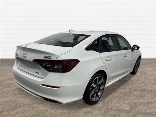 Platinum White Pearl 2026 Honda Civic Hybrid Sport Touring