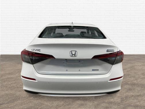 Platinum White Pearl 2026 Honda Civic Hybrid Sport Touring