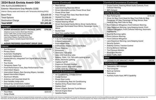 Moonstone Gray Metallic 2024 Buick Envista Avenir FWD
