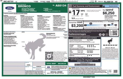 Oxford White 2024 Ford Bronco Wildtrak