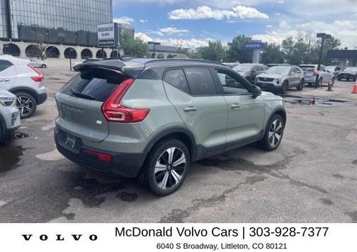 Sage Green Metallic 2023 Volvo XC40 Recharge Pure Electric Twin Plus