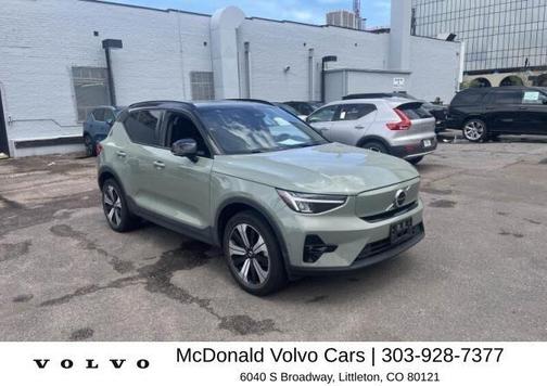 Sage Green Metallic 2023 Volvo XC40 Recharge Pure Electric Twin Plus