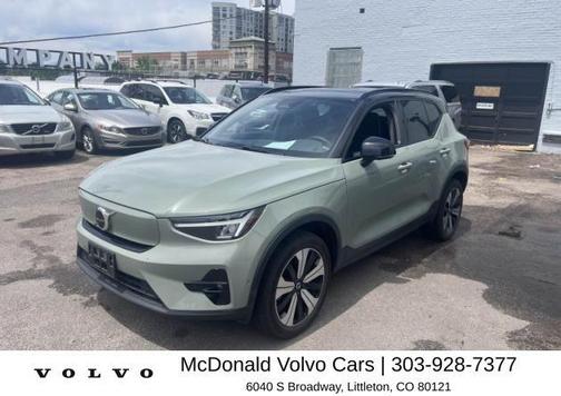 Sage Green Metallic 2023 Volvo XC40 Recharge Pure Electric Twin Plus