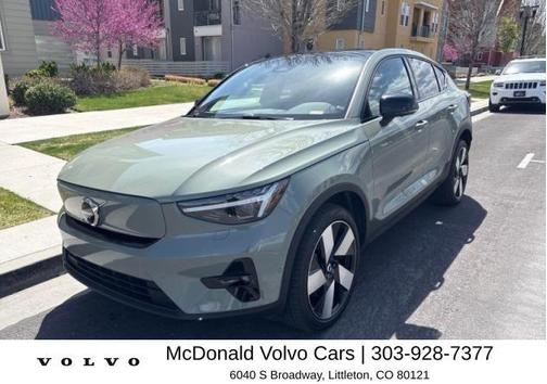 Sage Green Metallic 2023 Volvo C40 Recharge Pure Electric Twin Ultimate