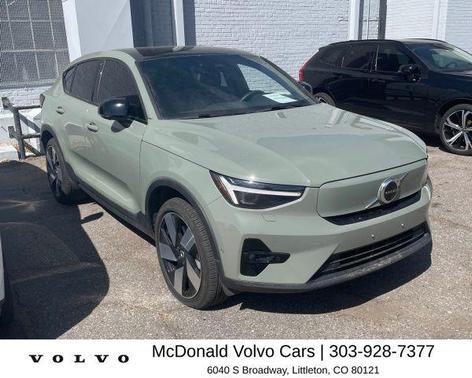 Sage Green Metallic 2023 Volvo C40 Recharge Pure Electric Twin Ultimate