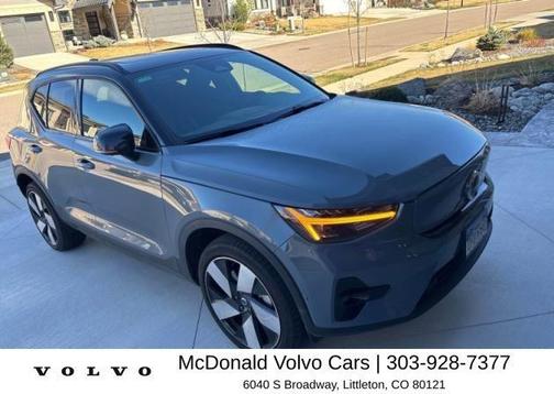 Thunder Gray Metallic 2023 Volvo XC40 Recharge Pure Electric Twin Ultimate