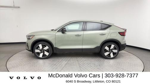 Sage Green Metallic 2023 Volvo C40 Recharge Pure Electric Twin Plus