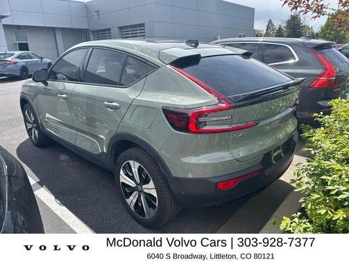 Sage Green Metallic 2023 Volvo C40 Recharge Pure Electric Twin Plus