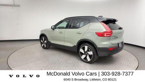 Sage Green Metallic 2023 Volvo XC40 Recharge Pure Electric Twin Plus