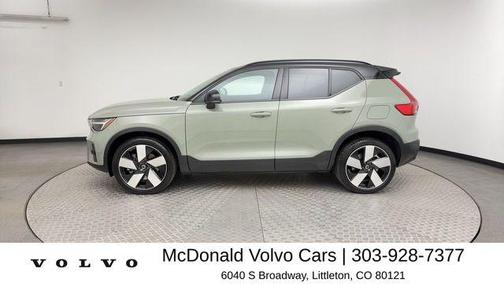 Sage Green Metallic 2023 Volvo XC40 Recharge Pure Electric Twin Plus