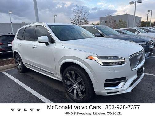 Crystal White Pearl 2025 Volvo XC90 Plug-In Hybrid T8 Ultra 6-Seater