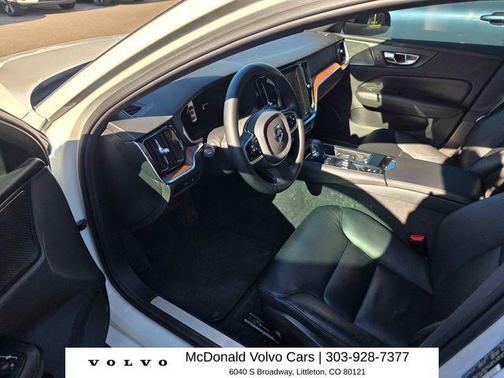 Crystal White Metallic 2023 Volvo S60 Recharge Plug-In Hybrid T8 Plus Black Edition