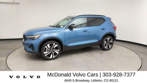 Blue Metallic 2024 Volvo XC40 B5 Plus Dark Theme