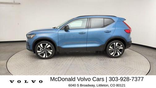 Blue Metallic 2024 Volvo XC40 B5 Plus Dark Theme