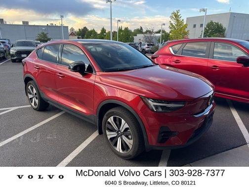 Fusion Red Metallic 2023 Volvo C40 Recharge Pure Electric Twin Plus