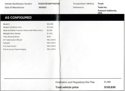 2023 Tesla Model X Base