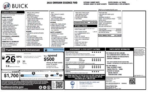Summit White 2023 Buick Envision Essence