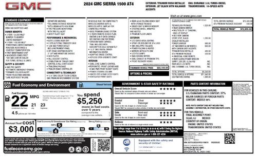 Titanium 2024 GMC Sierra 1500 AT4