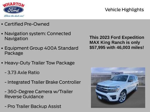 STAR WHITE MET TRI-COAT 2023 Ford Expedition KING RANCH