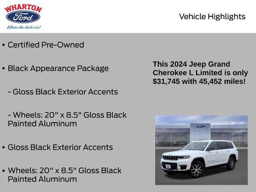 Bright White Clearcoat 2024 Jeep Grand Cherokee LIMITED