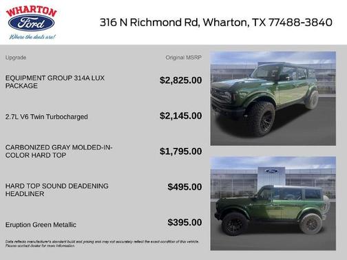 ERUPTION GREEN METALLIC 2025 Ford Bronco OUTER BANKS