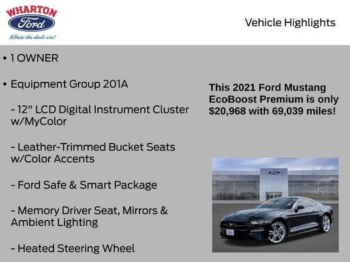 2021 Ford Mustang ECOBOOST PREMIUM