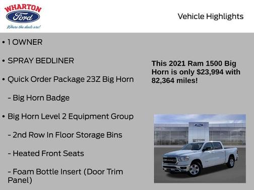 2021 RAM 1500 BIG HORN/LONE STAR