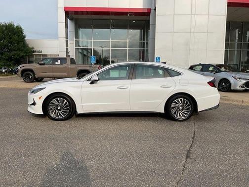 Serenity White 2023 Hyundai SONATA Hybrid Limited