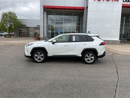 Blizzard Pearl 2021 Toyota RAV4 Hybrid XLE Premium