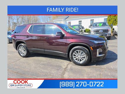Black Cherry Metallic 2023 Chevrolet Traverse LT Cloth