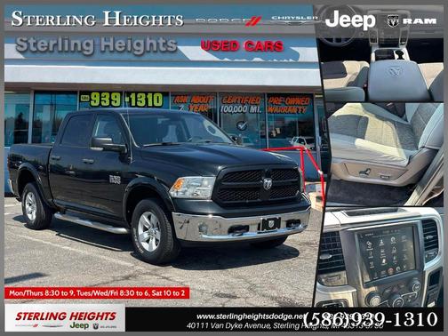 Brilliant Black Crystal Pearlcoat 2016 RAM 1500 SLT