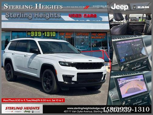 Bright White Clearcoat 2023 Jeep Grand Cherokee L Limited