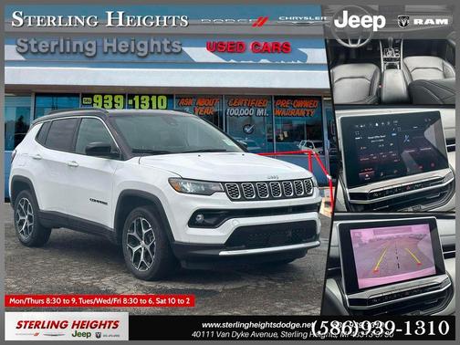 Bright White Clearcoat 2024 Jeep Compass Limited